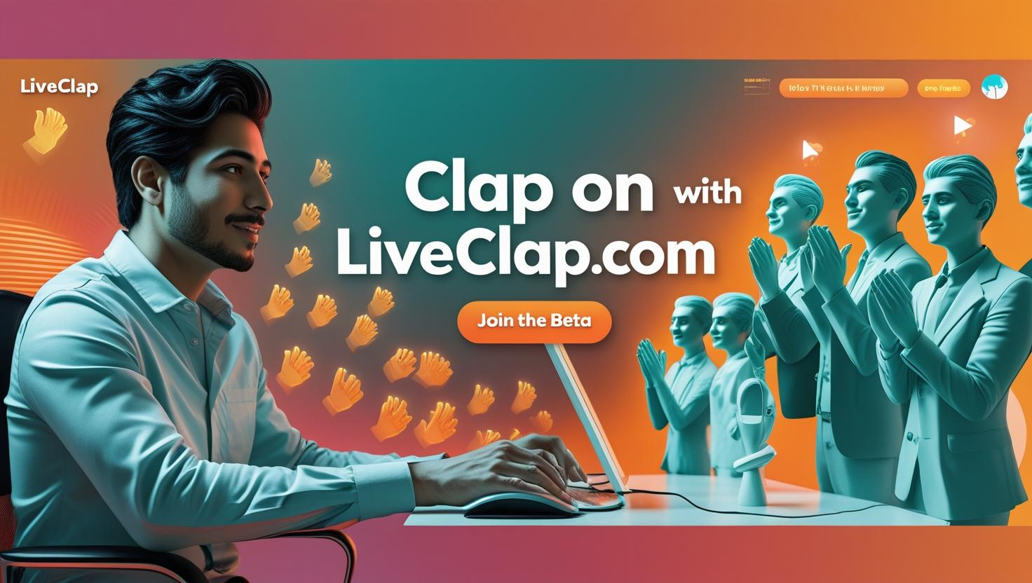 AI-powered practice session - Man with virtual audience